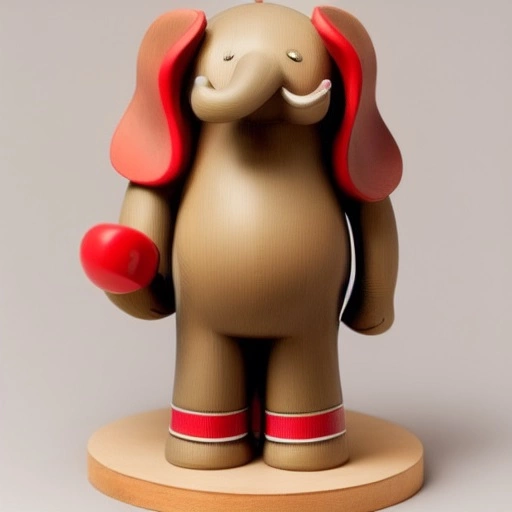 08530-1995033620-a figurine of a super sad elephant wearing a red leather collar and gaggle with a wooden ring around the neck and a black choker.webp